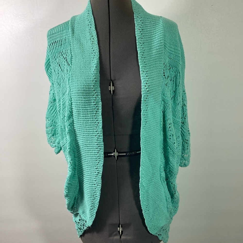 Bina Sweater Women Size 28-30 Open Front Crochet Cardigan Sweater New With Tag